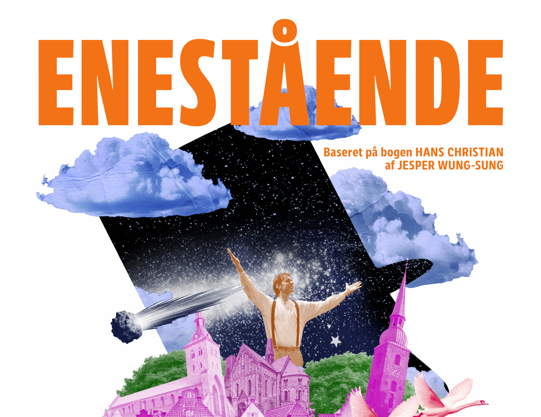 Upper section of the Enestående poster, produced by Showmen.